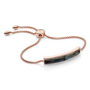 Monica Vinader Baja Facet Bracelet 18k Rose Gold Vermeil & Labradorite
